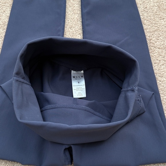 Wilo Anthropologie High Waisted Navy Blue Athleisure Athletic Leggings Small - Picture 5 of 7
